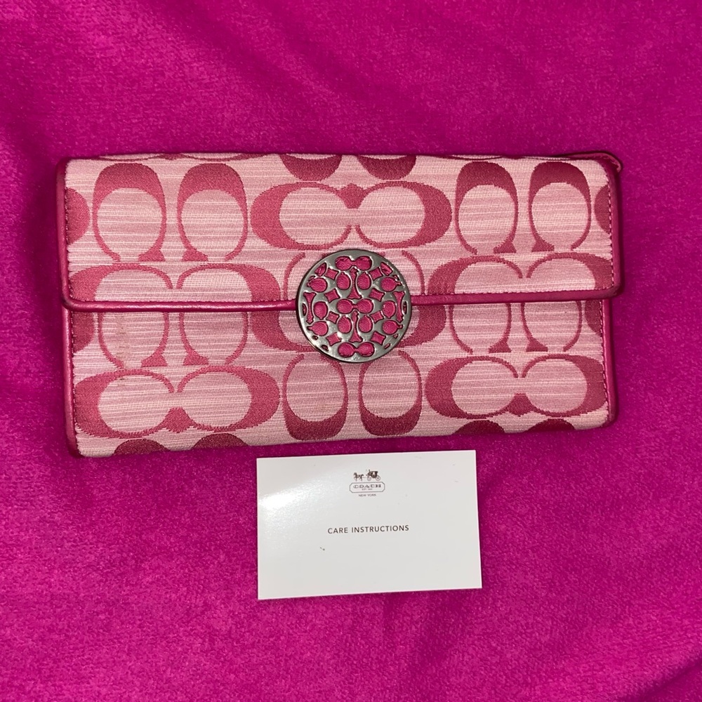 Pink Coach Wallet